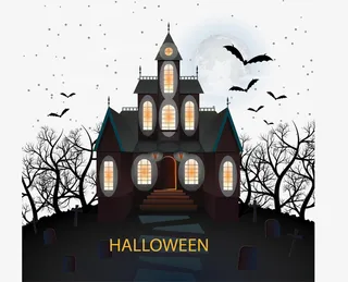 万圣节城堡免抠