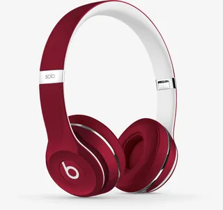 实物红白色魔声耳机免抠免抠