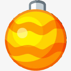 圣诞礼物装饰物波浪灯泡免抠