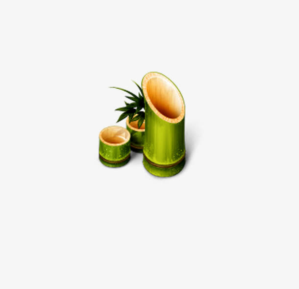 竹筒素材免抠