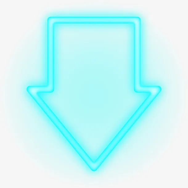 蓝色线条箭头免抠