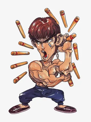 李小龙耍双节棍免抠