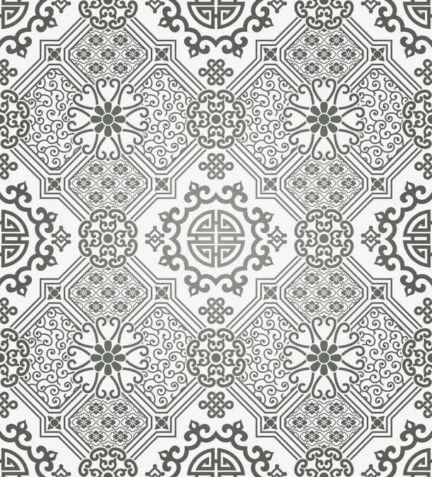 矢量古典花纹背景免抠