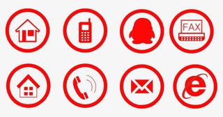 红色名片图标免抠