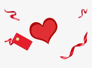 红色漂浮元素免抠