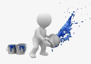 人物图标3D剪影 油漆3D人免抠