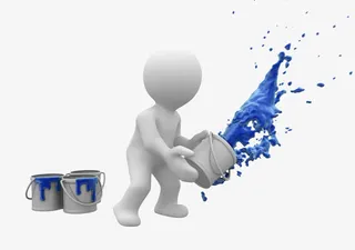 人物图标3D剪影 油漆3D人免抠