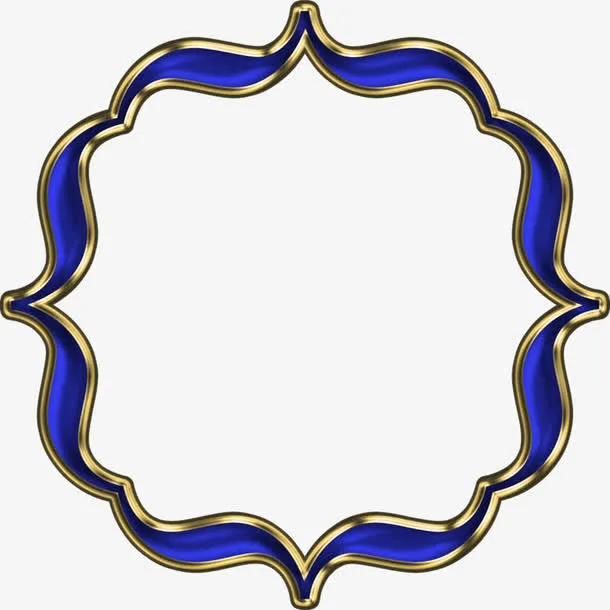 蓝色布带环免抠