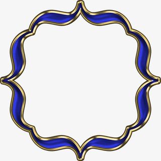 蓝色布带环免抠