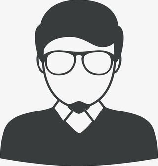 戴眼镜的矢量男人免抠