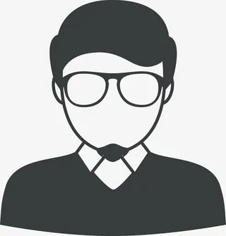 戴眼镜的矢量男人免抠