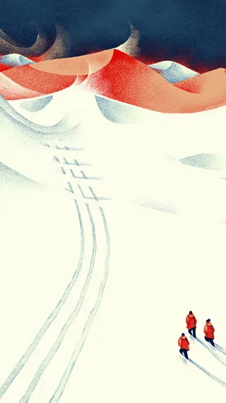 简约大气滑雪H5图高清