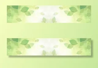 清新树叶背景海报免抠