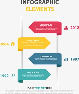 矢量手绘彩色标签免抠