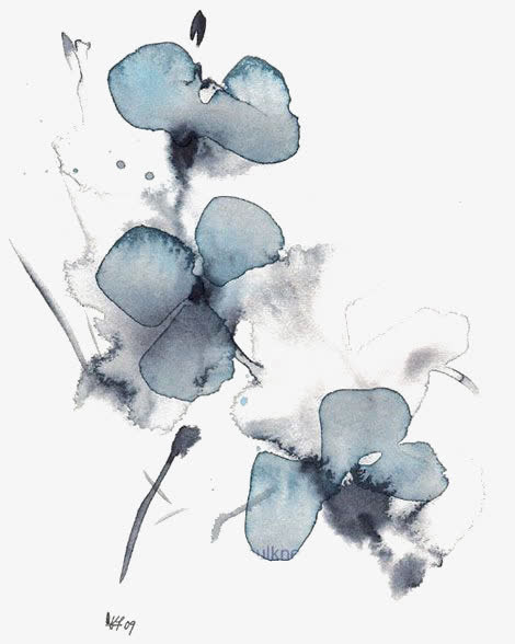 水彩花朵免抠