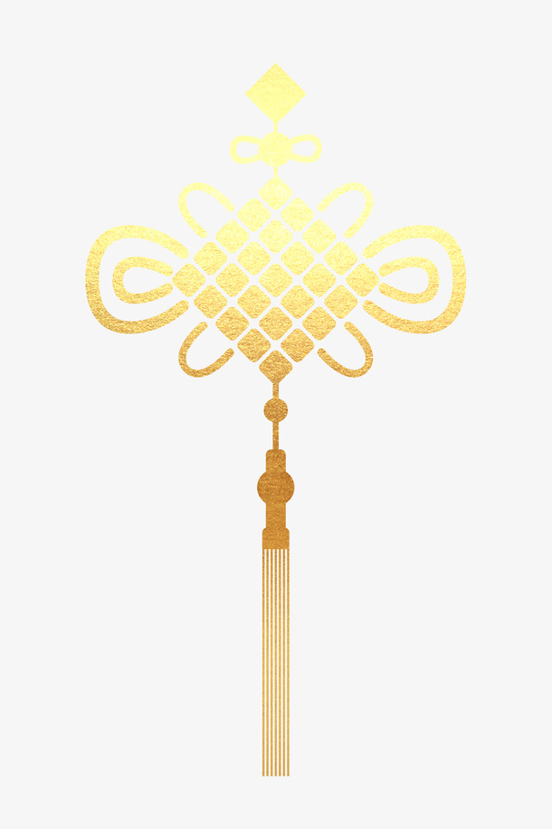 元旦2019新年金色中国结免抠节日元旦/春节/元宵元素