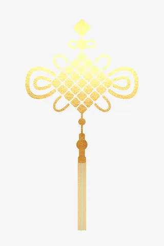 元旦2019新年金色中国结免抠节日元旦/春节/元宵元素