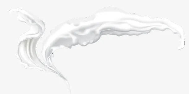 小绿芽形状牛奶波纹免抠