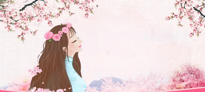 简约创意女神节背景高清