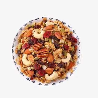 产品实物营养水果燕麦片免抠