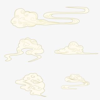 中国风大促矢量图云免抠