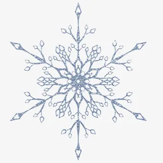 水晶雪花装饰免抠