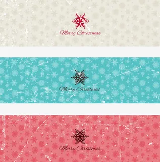 做旧效果雪花banner矢量免抠