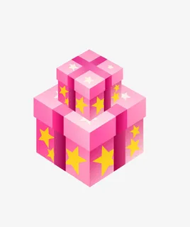 粉色礼物盒免抠