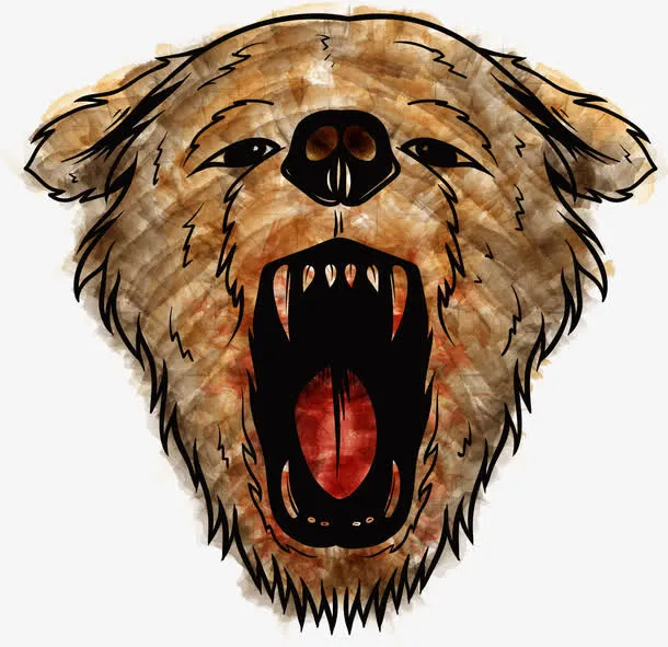 凶恶的矢量熊免抠