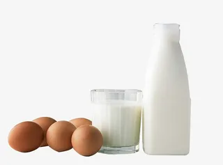 鸡蛋和牛奶免抠