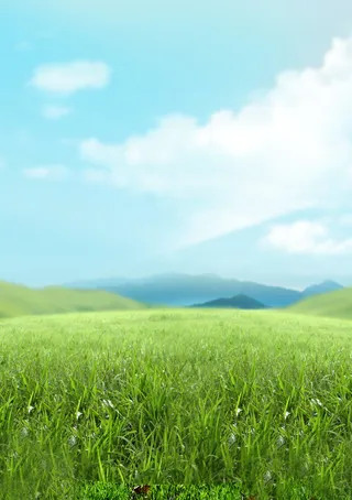 蓝天草地免抠