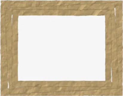 卡通手绘 黑白线条边框免抠