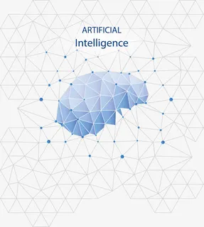 高科技蓝色抽象花纹免抠