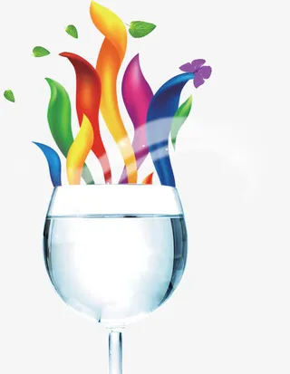 时尚卡通春天花纹盆栽免抠