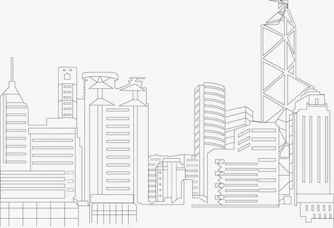 城市房屋手绘图免抠 城市房屋手绘图免抠