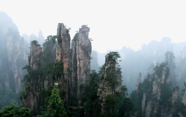 旅游胜地张家界悬崖峭壁免抠
