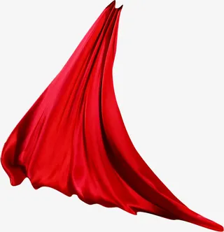 红色卡通丝带春天免抠