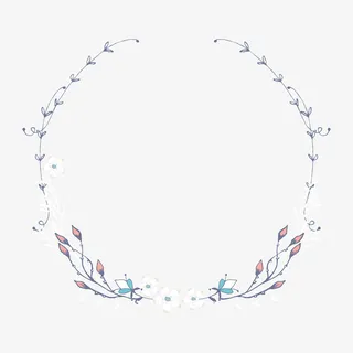 小清新水彩手绘边框免抠
