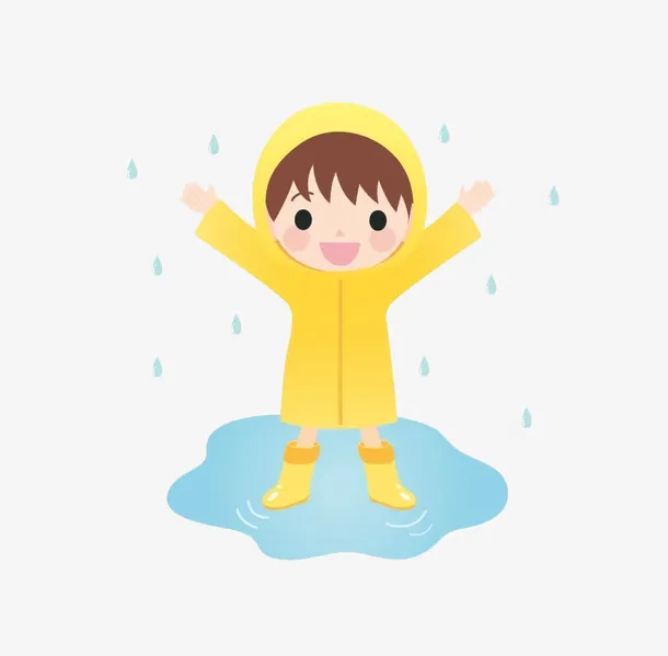 穿雨衣的小孩免抠