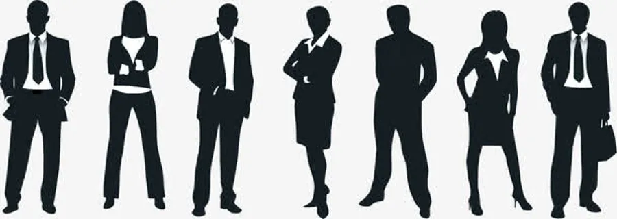 黑色人物剪影免抠