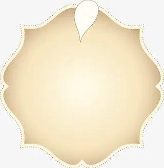 米色花边底纹水滴图案免抠