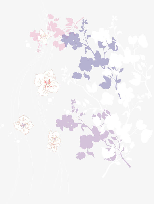 潮流花朵多色免抠