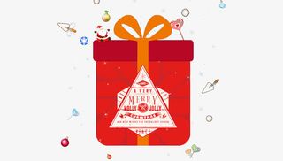 红色圣诞节礼物免抠