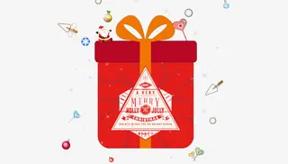 红色圣诞节礼物免抠