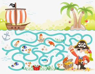 海盗迷宫装饰素材免抠