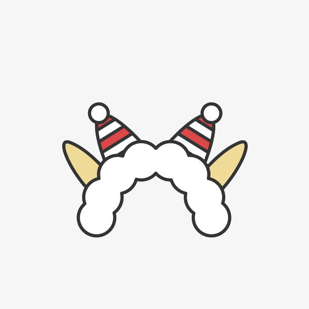 羊角圣诞帽免抠