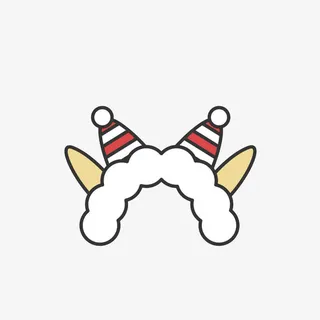 羊角圣诞帽免抠