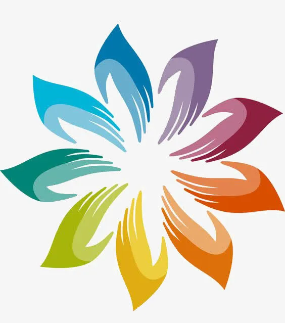 彩色手掌免抠