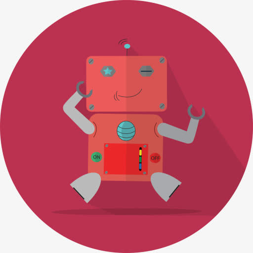 安卓趣味机器人吉祥物机械金属机免抠