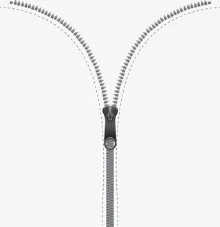 简约的拉链免抠